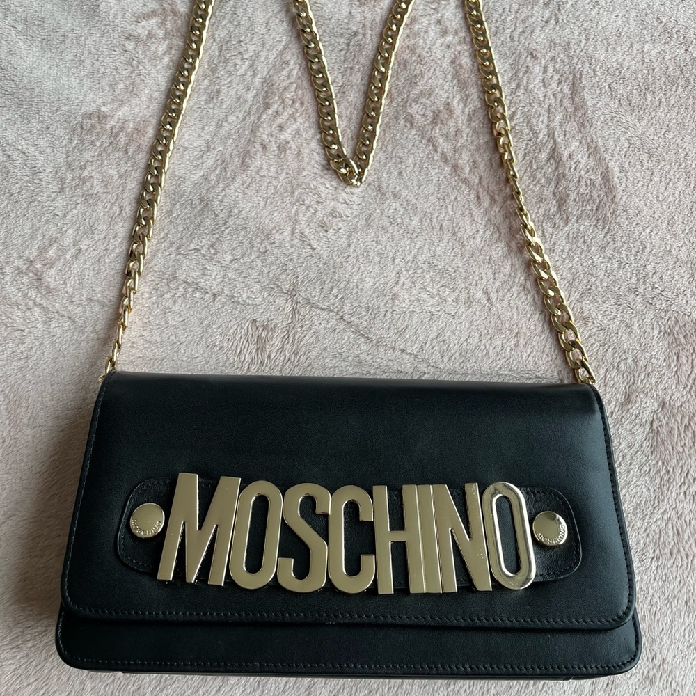 Moschino black cross body bag